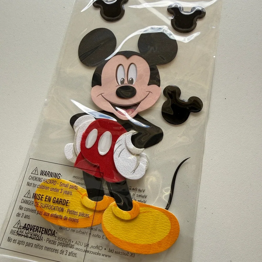 Disney Mickey Mouse Dimensional Stickers 4pc EK Success DJJ005 Scrapbook Craft